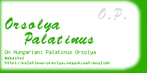 orsolya palatinus business card